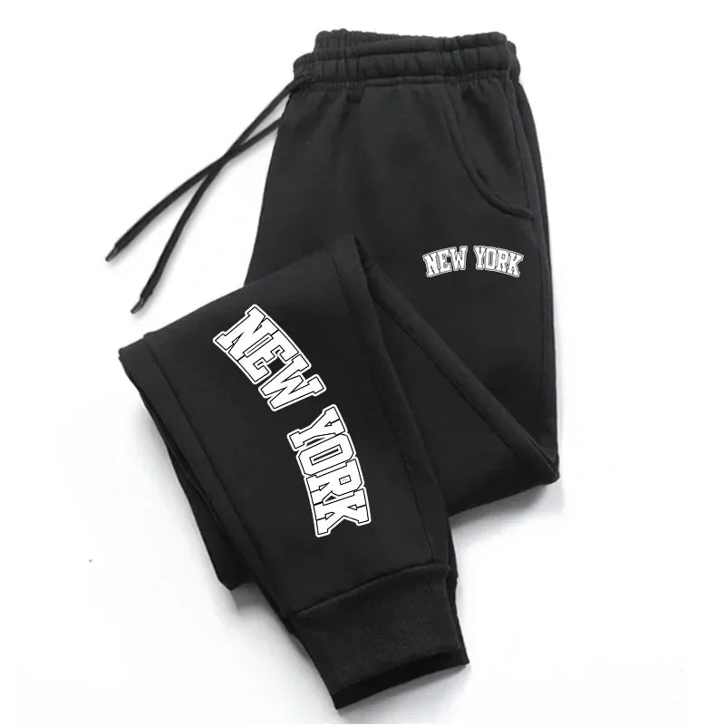 2025 Mens Sweatpants Printing Casual Pants Outdoor Gym Sports Jogging Pants Autumn Winter Street Man Trousers Fitness Sportswear