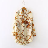 Women Vintage Button Blouse Tees