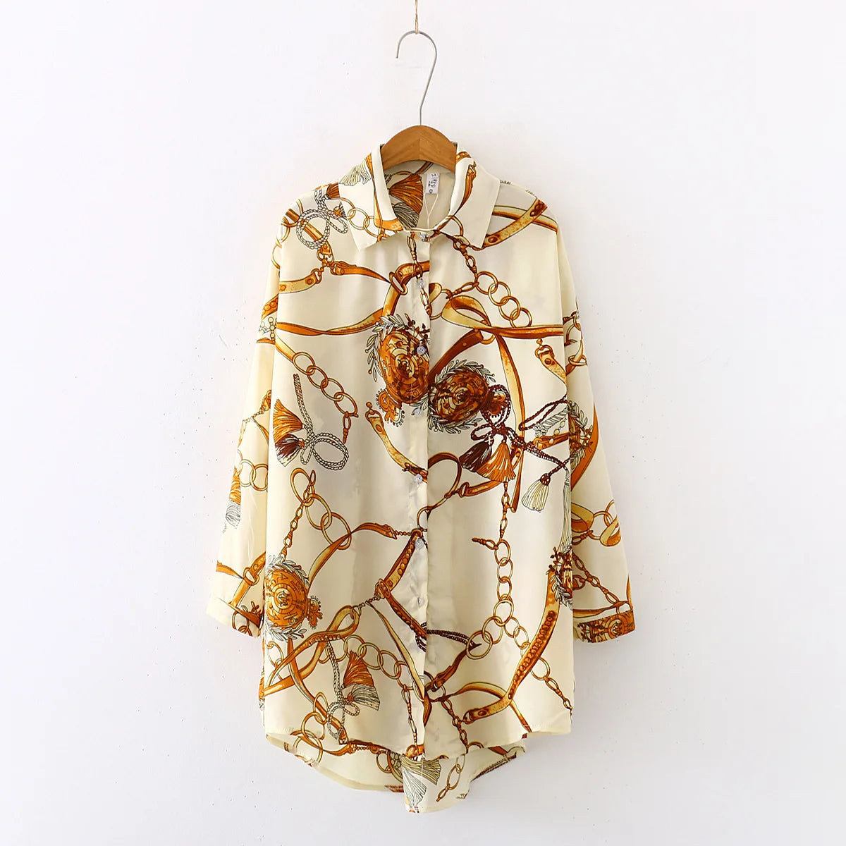 Women Vintage Button Blouse Tees