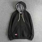 Cardigan Men's Casual Pure Color Zipper Hoodie