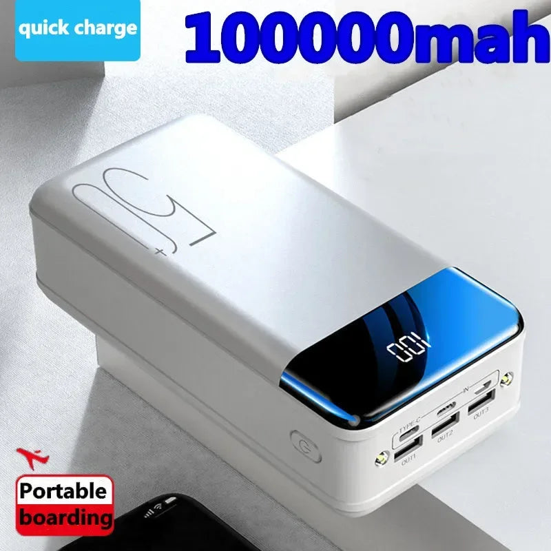 2023 NEW Genuine Fast Charging 100000mAh /98000mAh Power Bank Large Capacity Mobile Power Universal 5V 2.1A Fast Charging