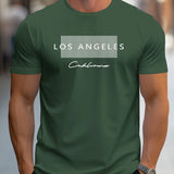 Los Angeles Graphic Printed Slim Fit Casual T-Shirt