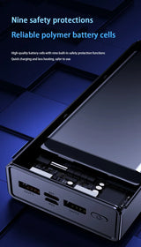 200000mAh 120W Power Bank Large Capacity Super Fast Charge Portable Power Bank With 4 Charging Cables LED Digital Display New