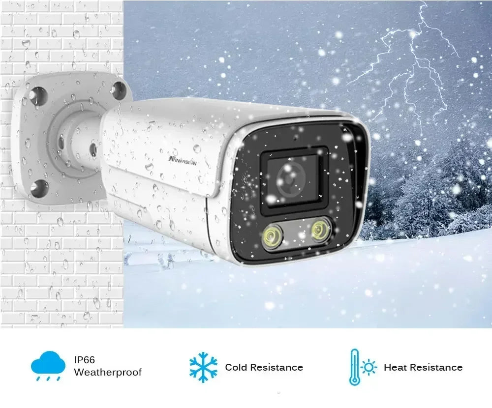 4K AHD Camera Full Color Night Vision CCTV Security Surveillance 8MP Outdoor Waterproof Analog Digital Video 5mp Home Camera