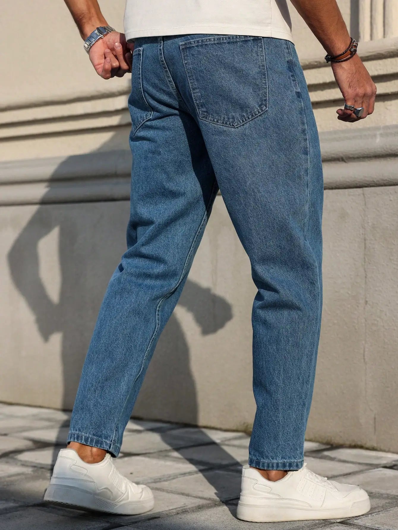 Loose Fit Classic Blue Denim Jeans