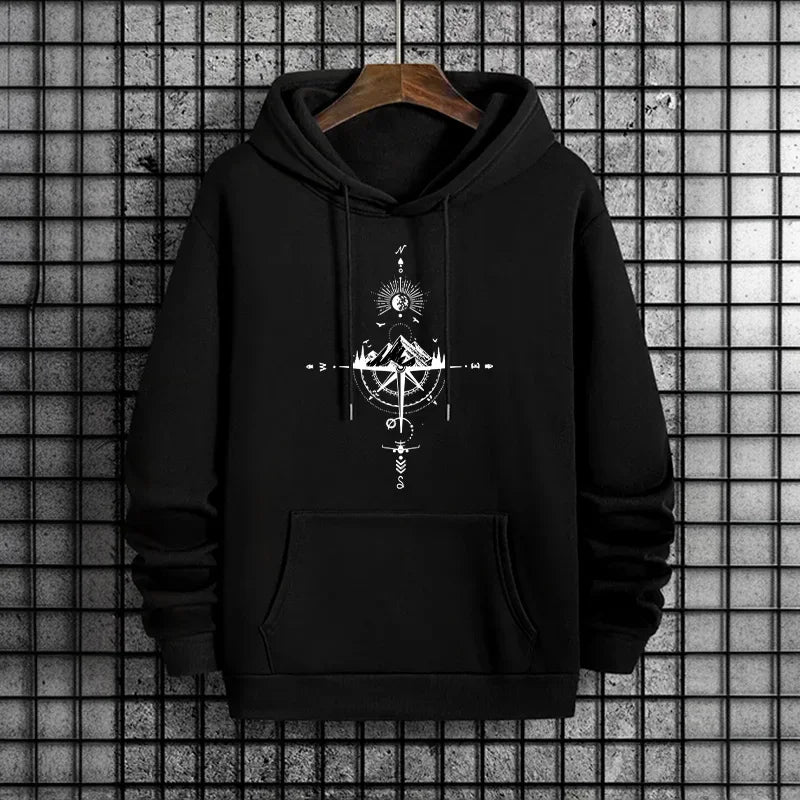 Hot Sales Mens Hoodies Printing Casual Sweatshirts Outdoors Sports Jogging Men Clothing Street Pullover Long Sleeves Tops 2025