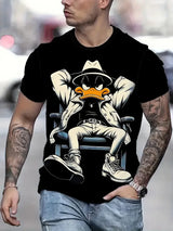 Cartoon Funny Duck Print Overszied T Shirt