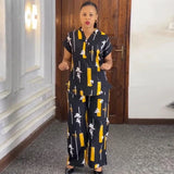 African Fashion Women Blouse Straight Trousers Set