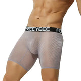 Men's Panties Extended Boxers Sexy Briefs Ultra-Thin Ice Silk Undrewear Seamless Quick-Dry Breathable Fitness Anti-Chafing Legs