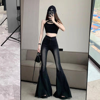Gradient Color High Street Chic Flare Trousers