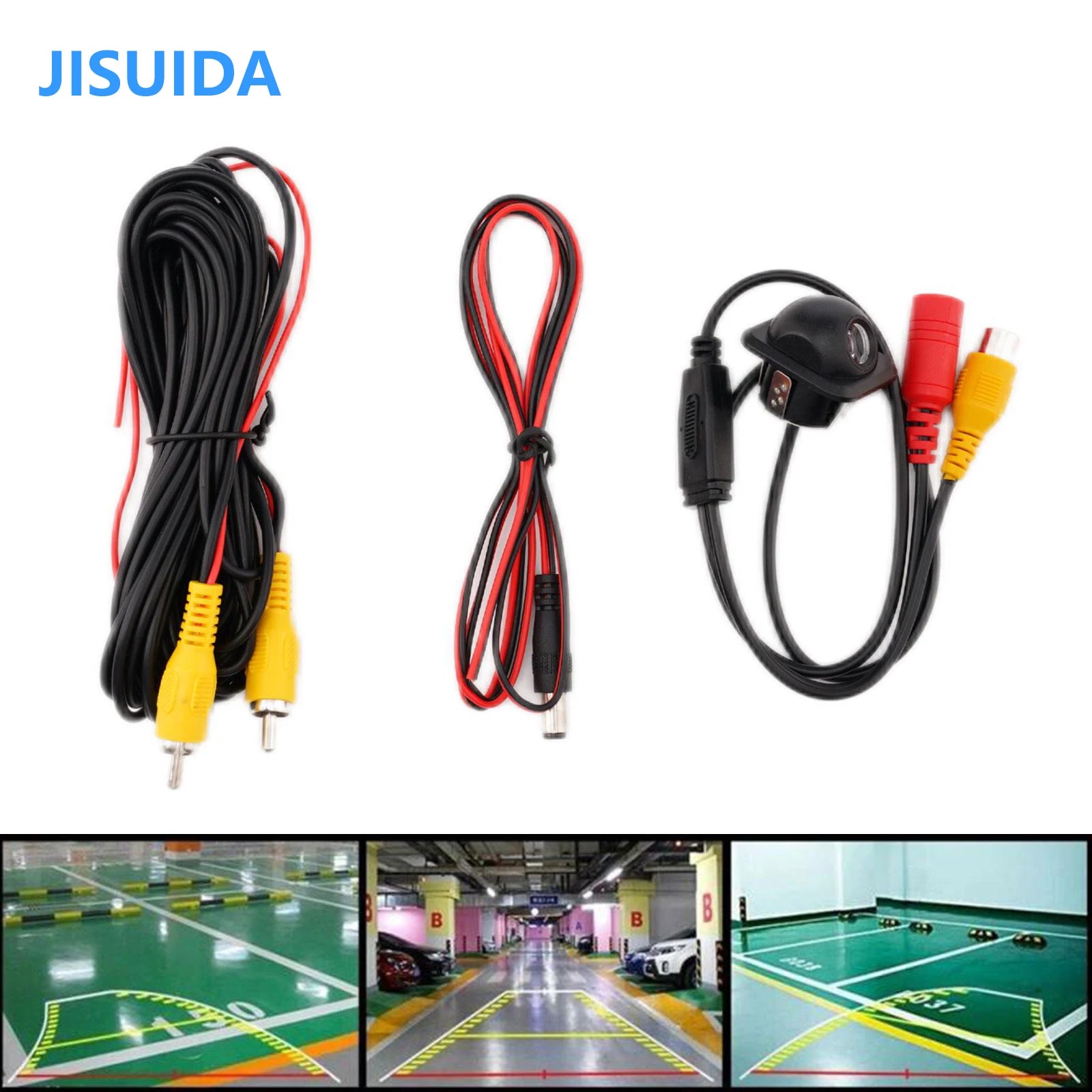 High-definition reversing camera straw hat CCD full-color night vision wide-angle car camera waterproof rear lens