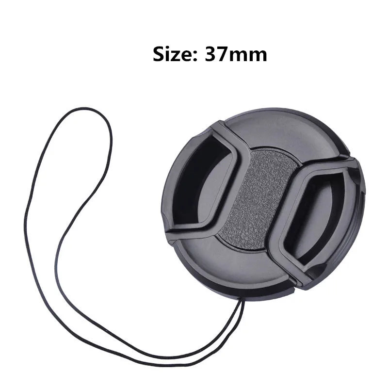 Camera Lens Cap High-quality 40.5mm 49mm 52mm 55mm 58mm 62mm 67mm 72mm 77mm 82mm Snap on Front Lens Cap for Camera