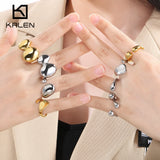 Luxury Rings Anillo Gifts For Women - Stainless Steel 304 - KR111374-GC