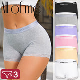 3Pcs Women's Lace Panties Cotton boxer briefs Seamless Sports Boxers Underwear Female Briefs Lingerie Intimate Underpant S-XXL