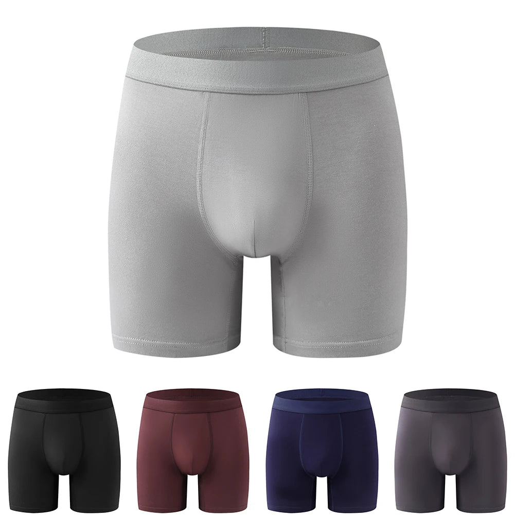 Men Long Leg Boxers Shorts Breathable Man Underwear Underpants Men's Panties Comfortable BoxerTrunks
