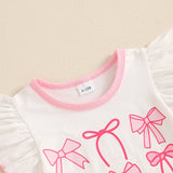 3Pcs Plaid Shirt Denim Overalls Bowtie Set