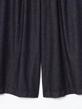 Solid Color High-Waisted Wide-Leg Jeans