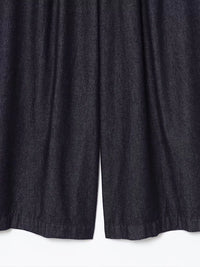 Solid Color High-Waisted Wide-Leg Jeans