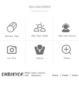 18K Gold Plated Stainless Steel with Gemstone