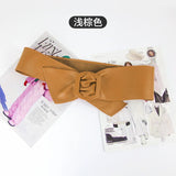 Women Belt for Dress Genuine Leather Bowknot Wide Belts Wrap Waistband Coat Corset Designer Luxury Brand Cummerbunds Waistbelt