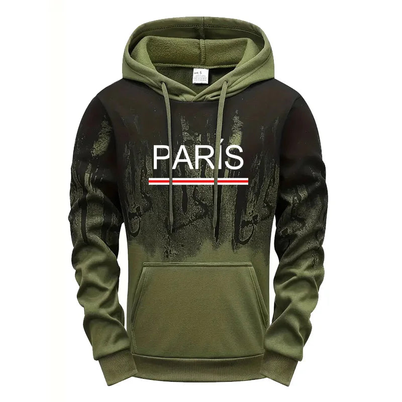 Hot Sales Mens Tracksuit Casual Printed Splash-ink Hooded Sweatshirts Daily Sports Jogging Mens Clothing Single Piece Tops Pants