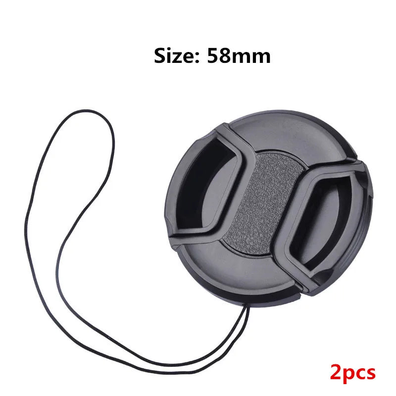 Camera Lens Cap High-quality 40.5mm 49mm 52mm 55mm 58mm 62mm 67mm 72mm 77mm 82mm Snap on Front Lens Cap for Camera