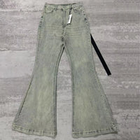 Solid Gray Ribbon Design Sweatpants