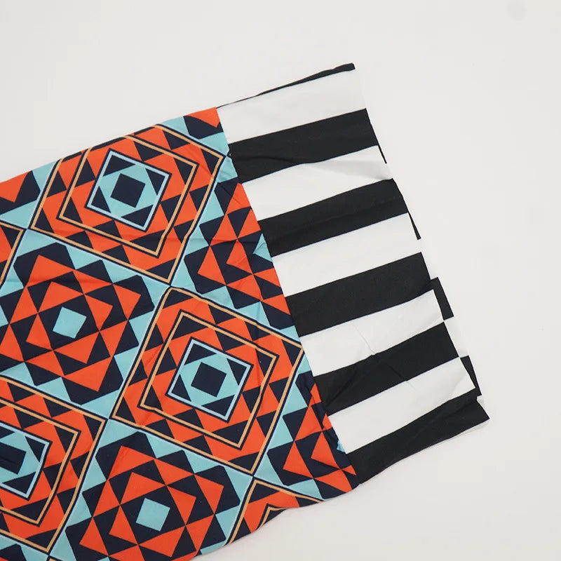 African Ethnic Print Loose Long Trench Coat Streetwear