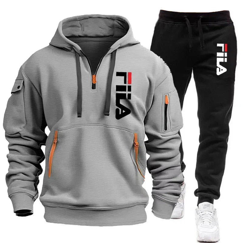 Casual Men's Hooded Sweatshirt and Pants