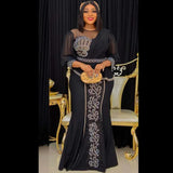 African Dresses for Women Plus Size Africa Clothes Dashiki Ankara Wedding Outfit Gown Elegant Evening Party Long Maxi Dress 2PCS