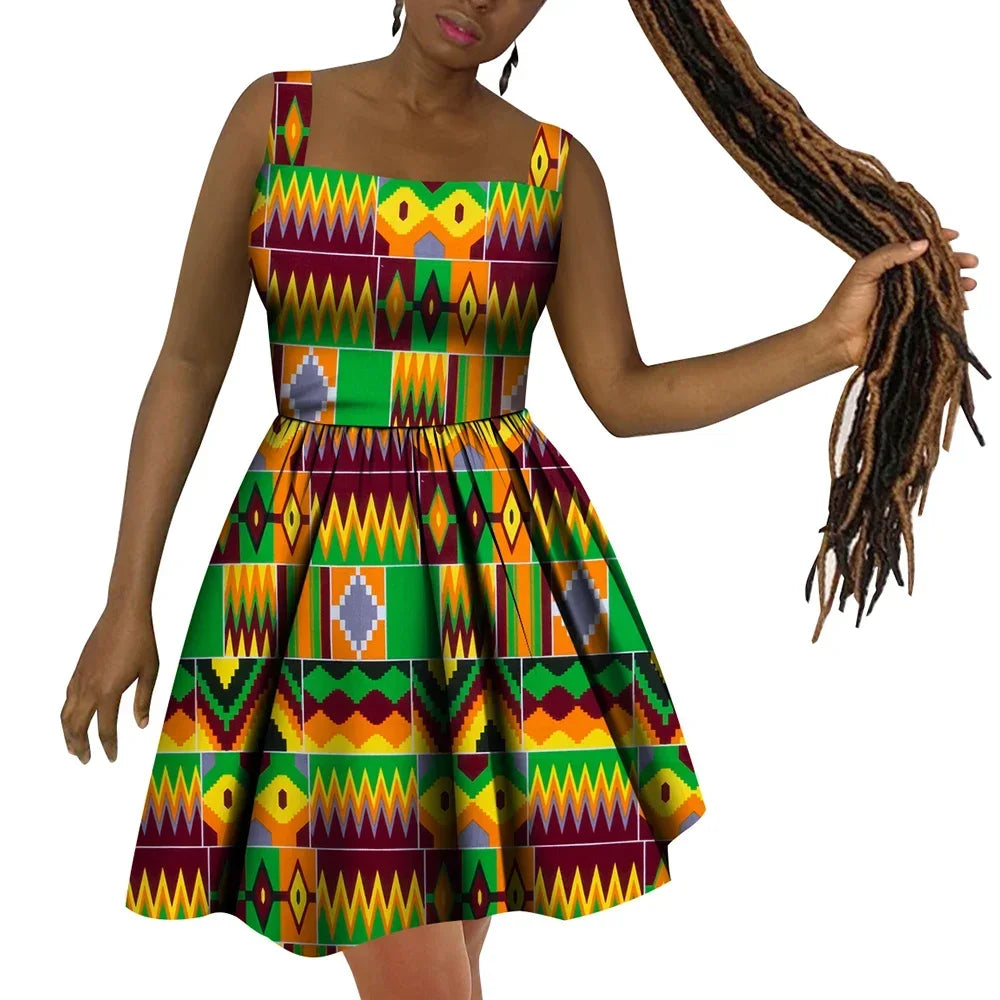 Africa Dress for Women African Wax Print Dresses Dashiki Plus Size Africa Style Clothing for Women  Dress WY10342