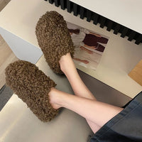 Comfortable Warm Fluffy Plush Velvet Slippers