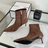 Women Pointed Toe Elegant Dress Boots