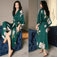 Summer Ice Silk Pajamas Bathrobes