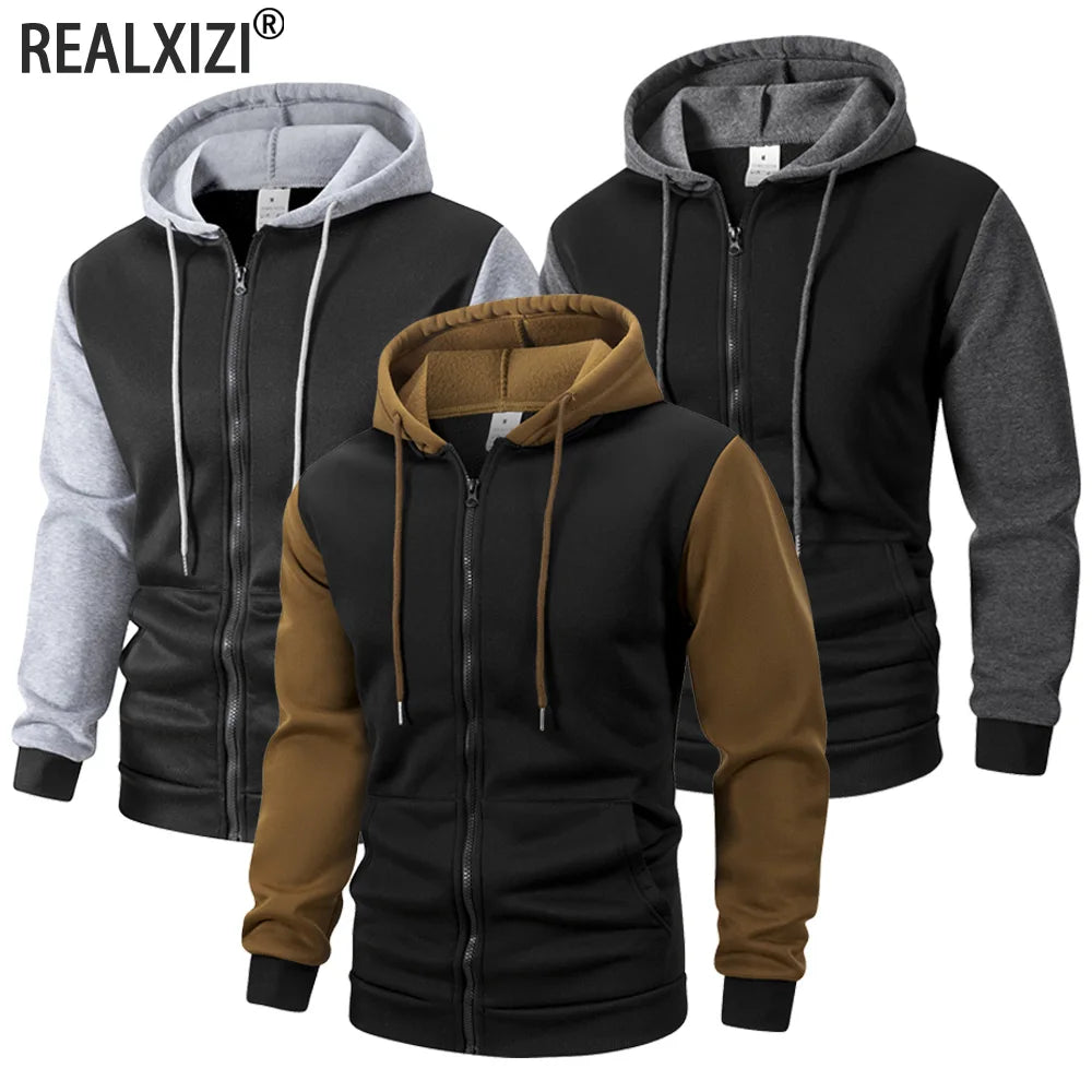 Men's Long Sleeve Zipper Hoodies
