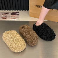 Comfortable Warm Fluffy Plush Velvet Slippers