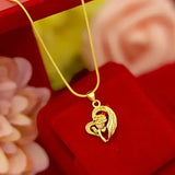 24K REAL gold necklace women's real gold