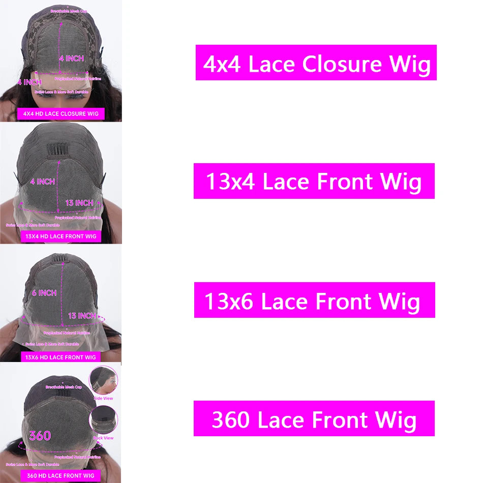 30 inch HD Lace Front Human Hair Wigs