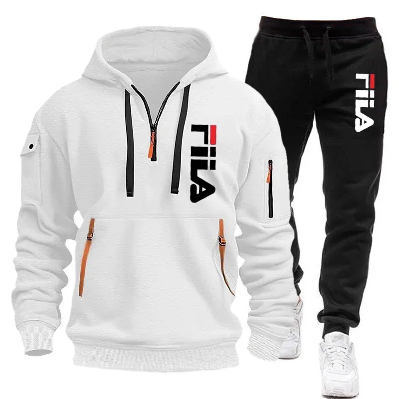 Casual Men's Hooded Sweatshirt and Pants