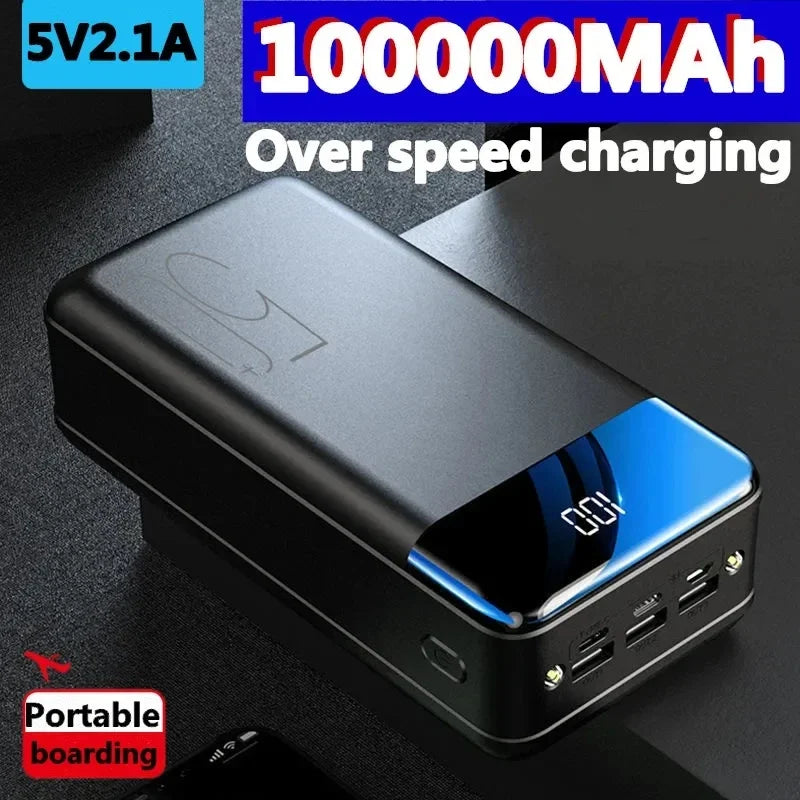 2023 NEW Genuine Fast Charging 100000mAh /98000mAh Power Bank Large Capacity Mobile Power Universal 5V 2.1A Fast Charging