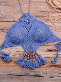 Crochet Bohemia Style Off Shoulder Bikini