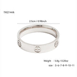 18K Gold, Great Wall Pattern, Four Leaf Flower, Cross Ring For Women