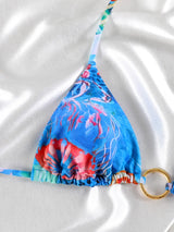 Summer String Print Bikini Set For Women