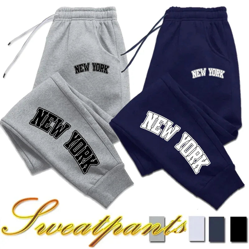 2025 Mens Sweatpants Printing Casual Pants Outdoor Gym Sports Jogging Pants Autumn Winter Street Man Trousers Fitness Sportswear