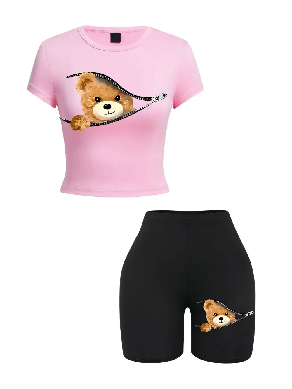 Women Teddy Bear Emerged 2 Pcs Set