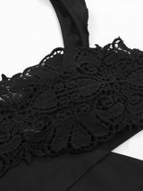 Women Sexy Black 3 Pc Bikini Set With Pants