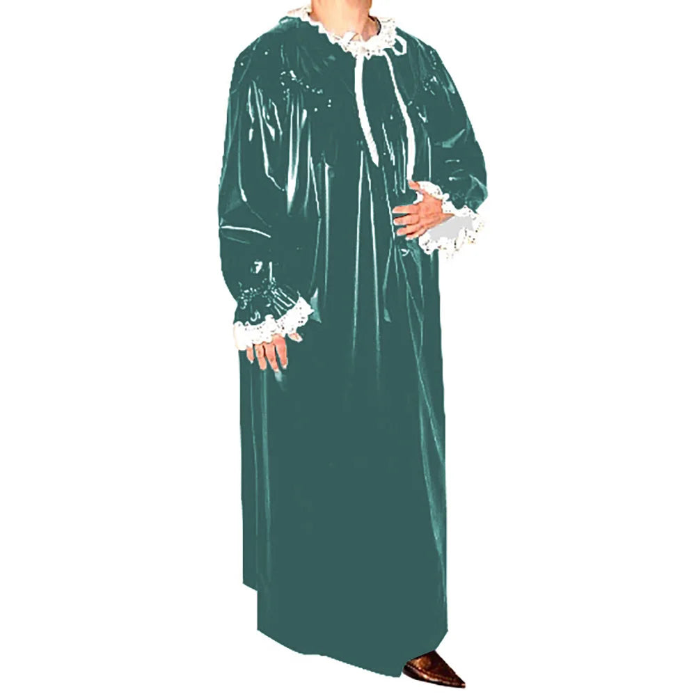 Casual PVC Latex Look Long Maxi Dress