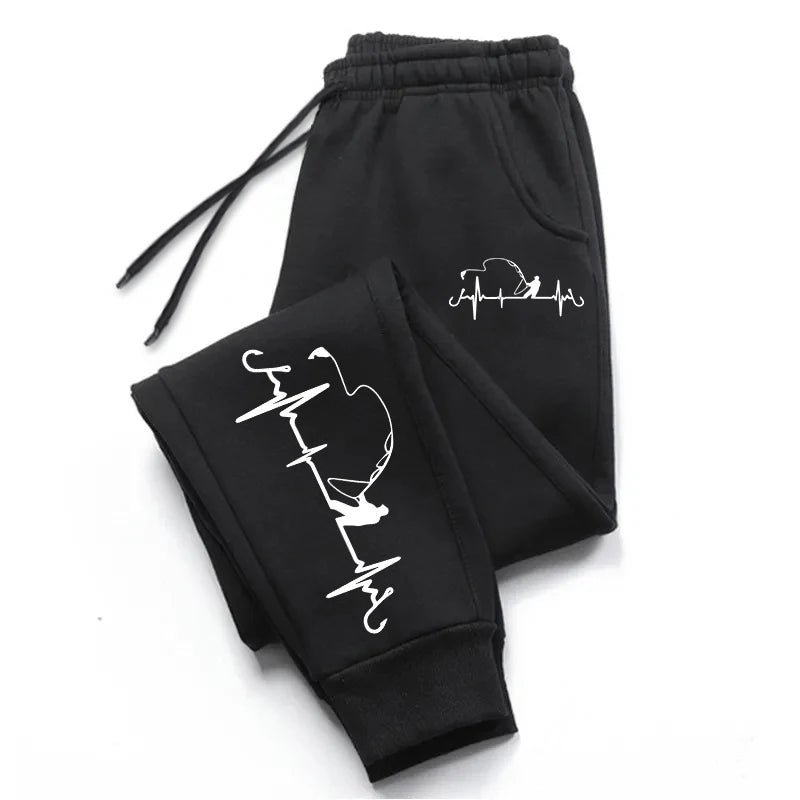 2025 Mens Sweatpants Print Casual Trousers Gym Fitness Sports Jogging Mens Pants Daily Running Pants Outdoors Fashion Streetwear