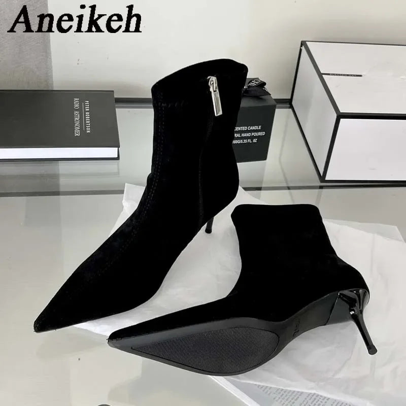 Women Pointed Toe Elegant Dress Boots