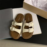 Casual Anti-Skid Flat Fabric Slides